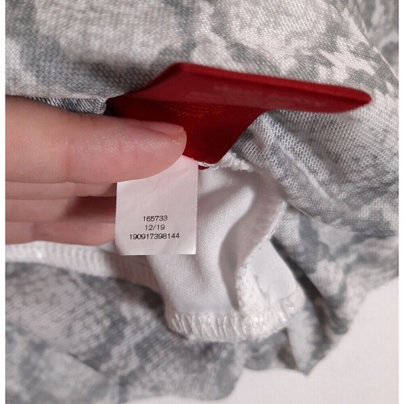 Jennifer Lopez Top SZ X-Small Gray Snakeskin Pleated Neckline Flutter Sleeve Y2K - Picture 11 of 13